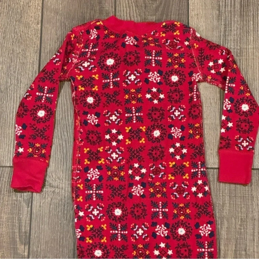 Hanna Andersson Toddler Zip Footed Sleeper Pjs Organic Cotton Red Sz 3t